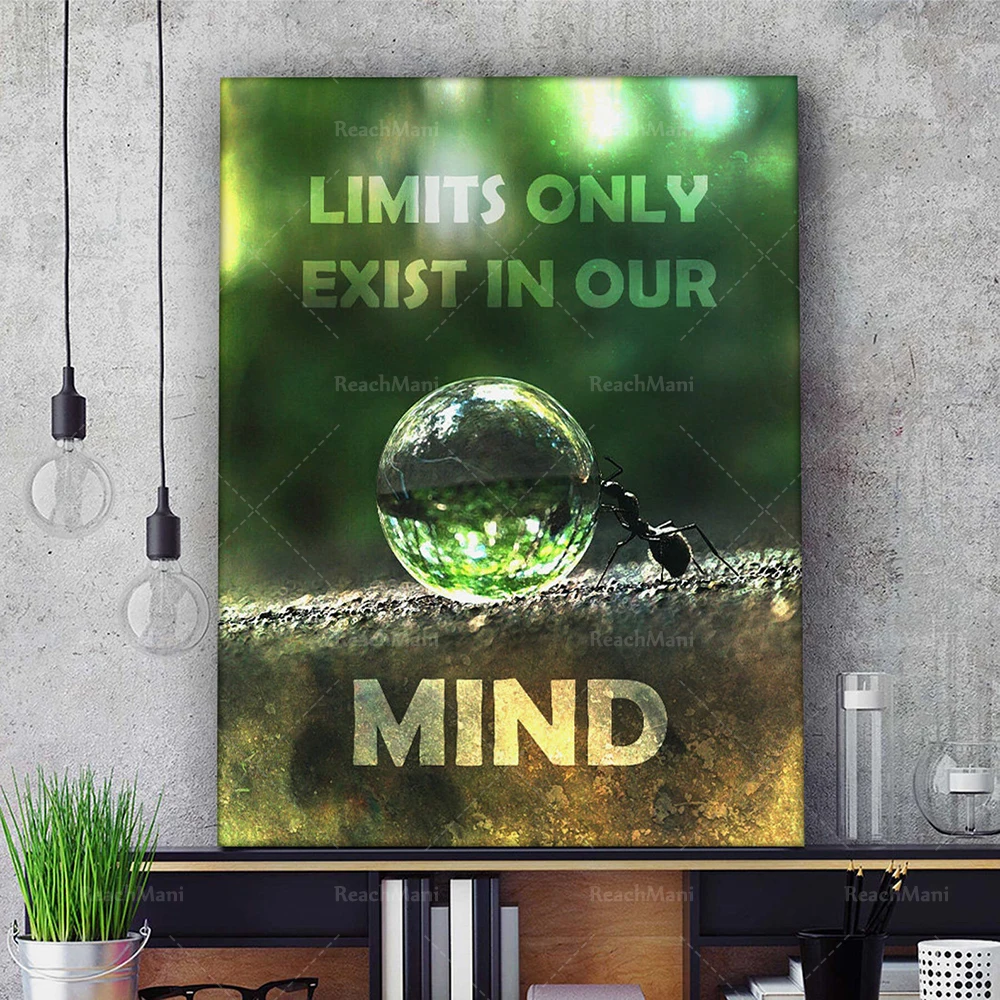 Limitless Canvas Print Wall Art Office Decor / Inspirational Quote / Mindset Wall Art