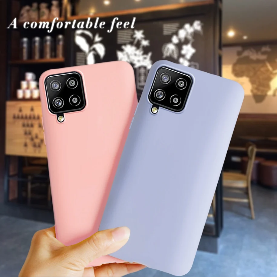 For Samsung Galaxy M62 Full Cover Silicone Phone Case For Samsung Galaxy F62 F12 2021 M 12 M 62 SM-M625F Matte Soft Coque Cover