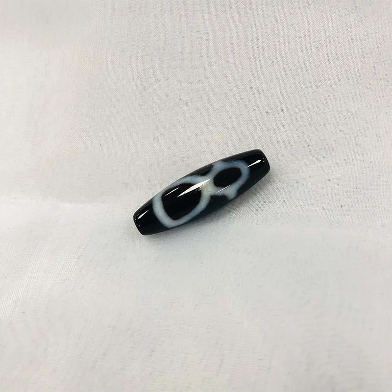 2017 fashion jewelry Natural Tibetan Dzi Beads for making diy Jewelry Oval god of wealth & two tone Grade AAA Sold By PC