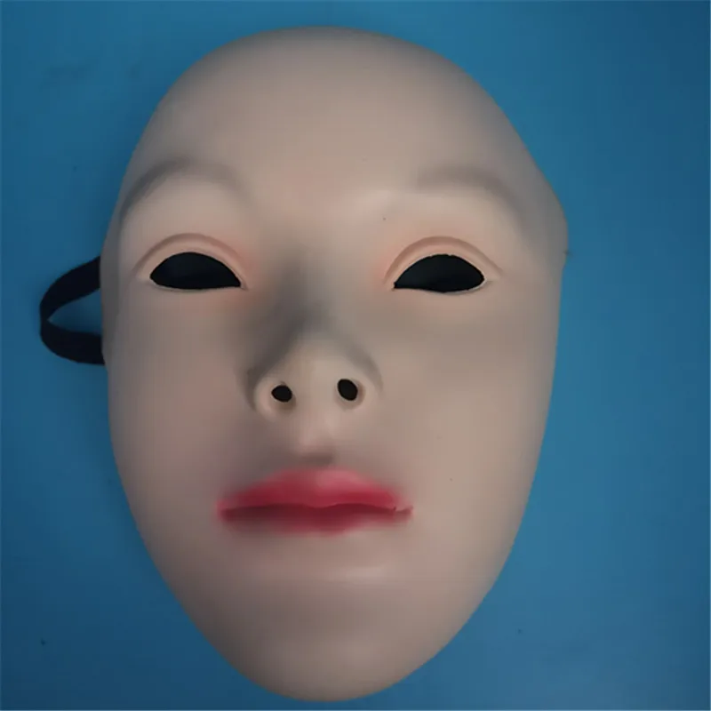 New Realistic Female Halloween Costume Cosplay Props Masquerade Party Latex Mask bald-headed beauty Sexy Girl Crossdress Masks