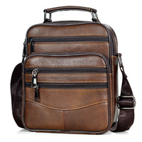 Hot Fashion Men Messenger Bags Genuine Leather Handbags for Man Luxury Brand Male Crossbody Bag for Mini Pad Boy Shoulder Bag