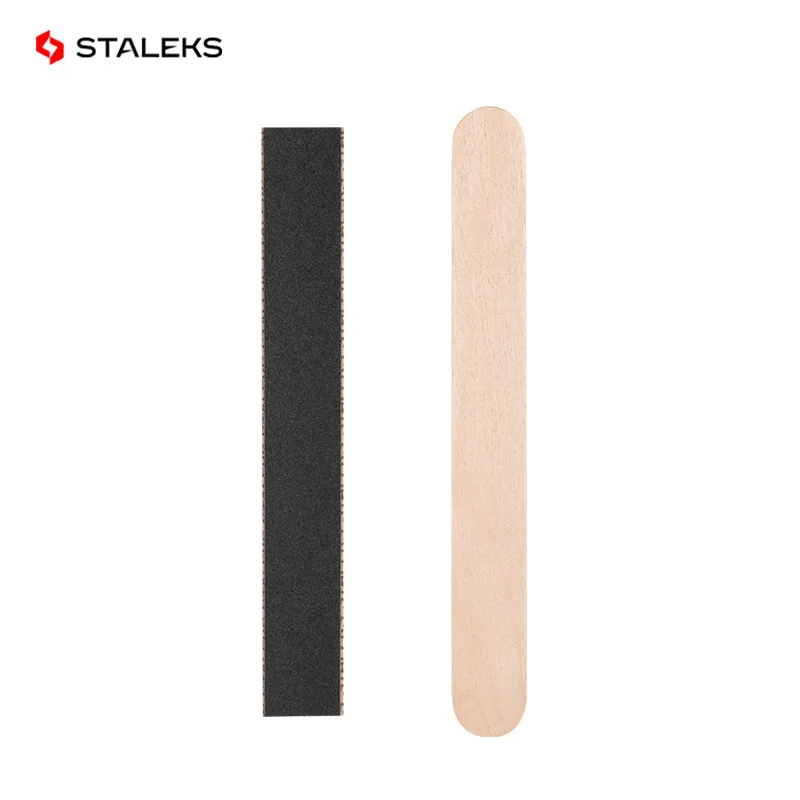 Staleks Wooden Stick Board Nail Sand Strip High Quality Disposable Manicure Sanding Strip Rubbing Strip Manicure Tool Set