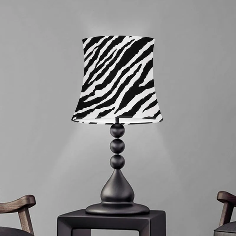 Cute Zebra Print Modern Cloth Lamp Covers for Table Lamps Desk Lamp Washable Lampshade Floor Lamps Lamp Shade Light Cover