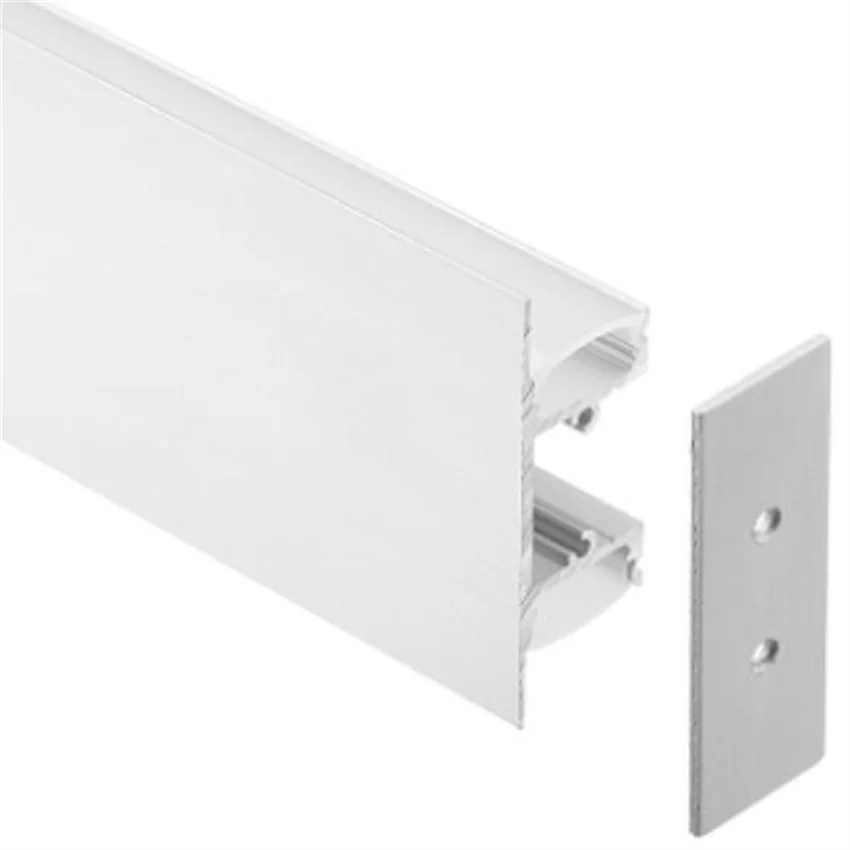 1.5m/pcs Up and Down Double Row LED Channel with White Cover Lens,Silver Aluminum Wall Profile Housing