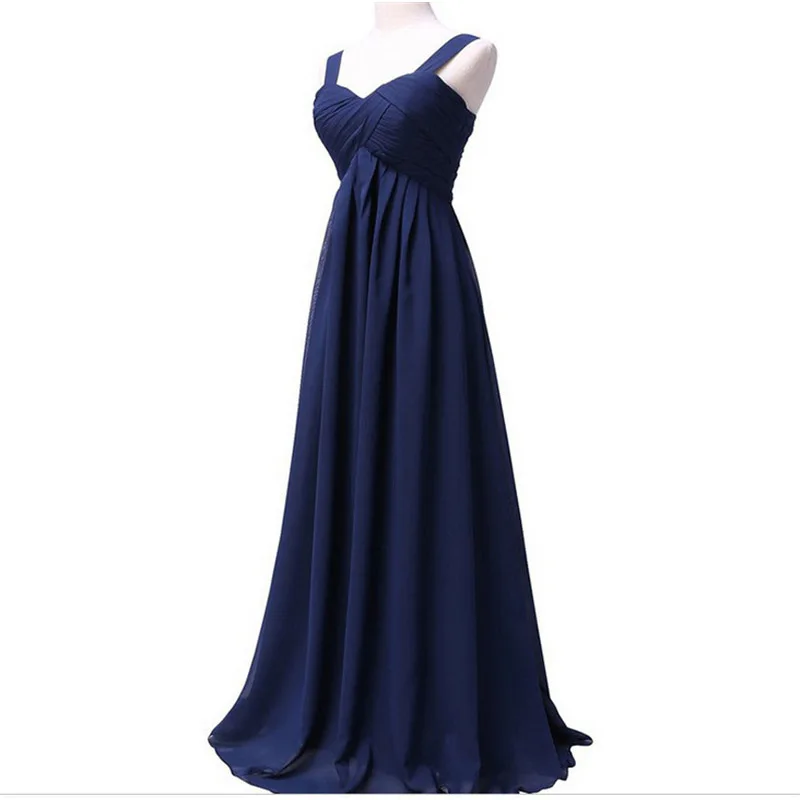 Uma linha chiffon elegante alças flores plissado fora do ombro vestidos de dama de honra festa de casamento formal baile de formatura noite rendas acima de volta