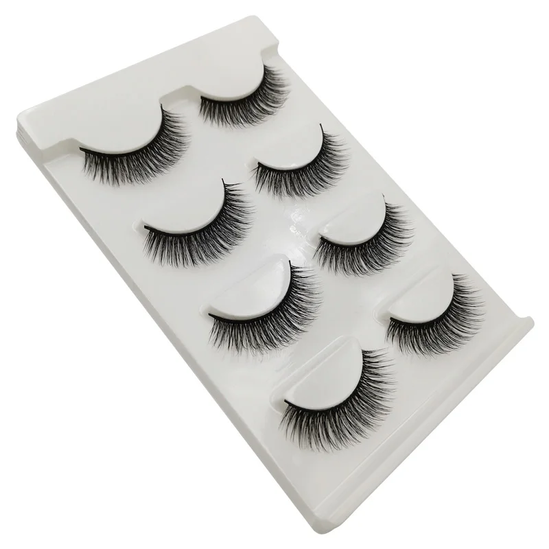 YSDO-Extensão dos Cílios Falsos, 3D Mink Lashes, Volume Suave, Natural, Longo, Faux Clis, Maquiagem, 3, 4 Pares