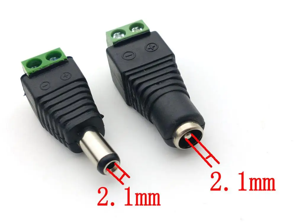 

100pcs DC Power 5.5mm x 2.1mm connector 5.5mmx 2.1mm Male/Female adapter