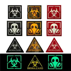 BIOHAZARD Patch Military Armband Badge Sticker Decal Applique Embellishment Gas Mask Glow In Dark Tactical Patches