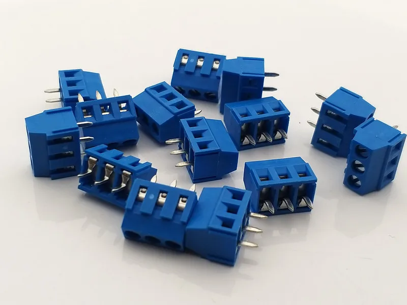 Free shipping 50pcs KF128 3.5mm PCB Screw Terminal Block EK350 Splice Terminal FET1 copper