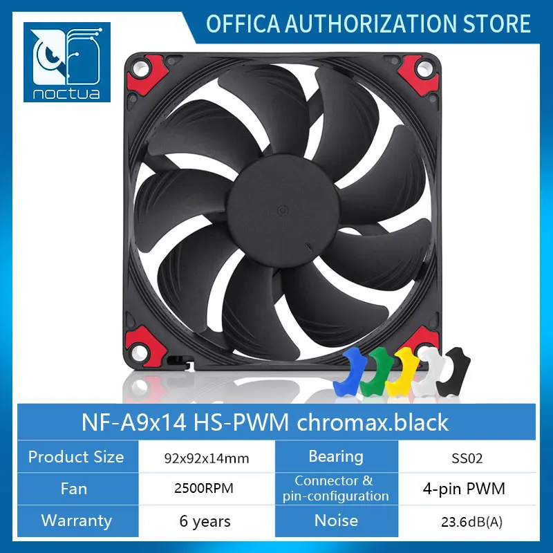 Noctua NF-A9x14 Pwm 9Cm Fan (Sso Magnetisch Stabiele Lager/Dunne Cpu Fan/4-Pin Chassis fan) 14Mm Ultra-Dunne, Ultra-Stille