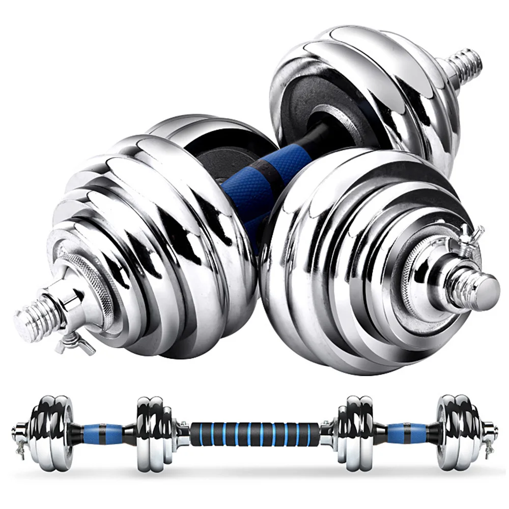 

30kg 50mm Diameter Electroplated Cast Iron Dumbbell Men's Weight Adjustable Barbell Sports Equipment.