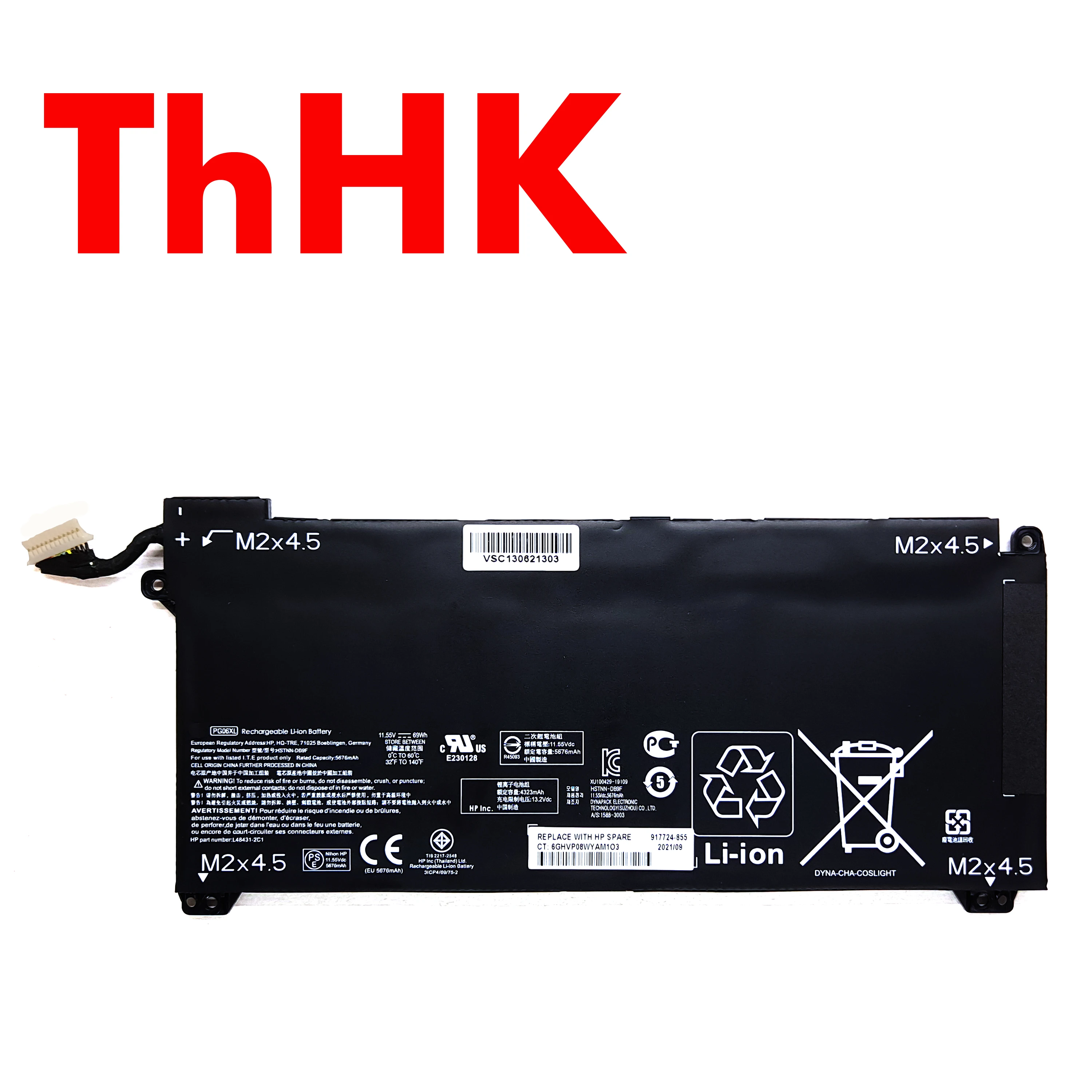 PG06XL-Batería de HSTNN-DB9F para HP Omen 15-DH 15-dh0138tx Omen 5 Air 15-dh0006TX PRC, Original y auténtica, L48431-2C1