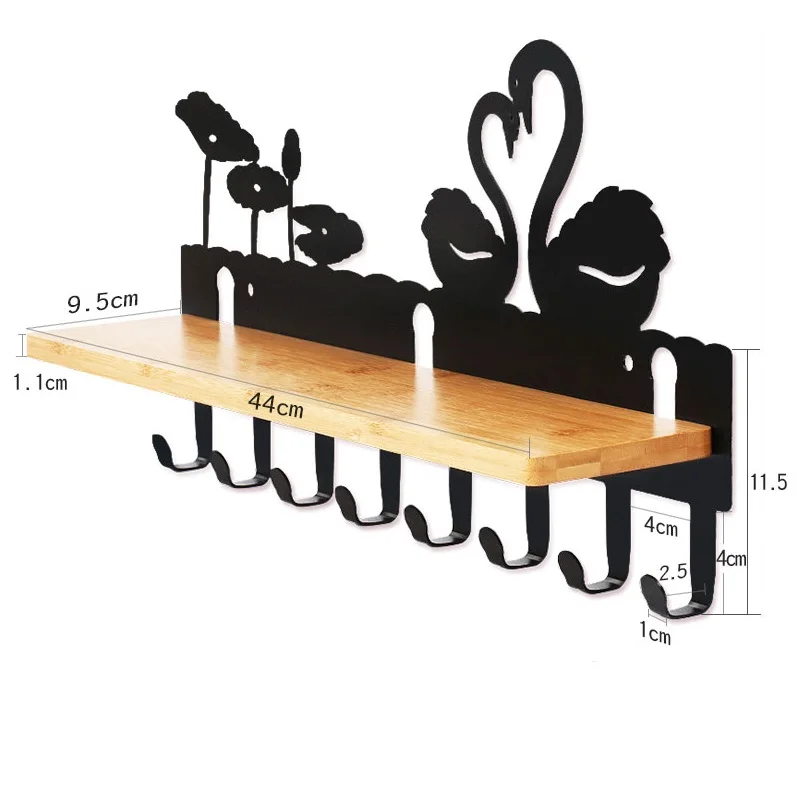 Nail-Free Hook Wall Hangers, Seamless Adhesive Hooks, Robust Load-Bearing Clothes Hooks, Bamboo Art Racks