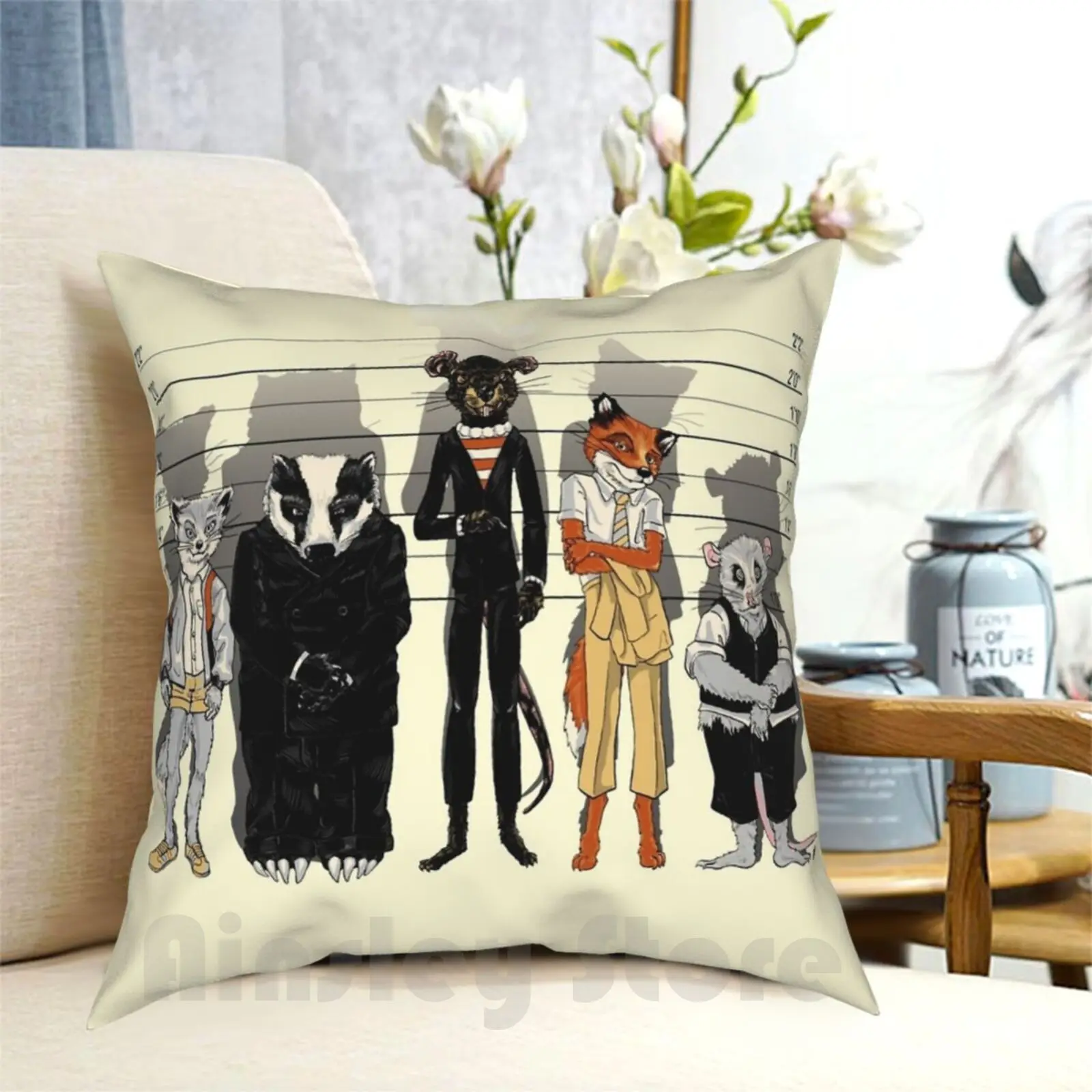 Unusual Suspects Pillow Case Printed Home Soft DIY Pillow cover Usual Suspects Fantastic Mr Fox Bryan Singer Wes Anderson