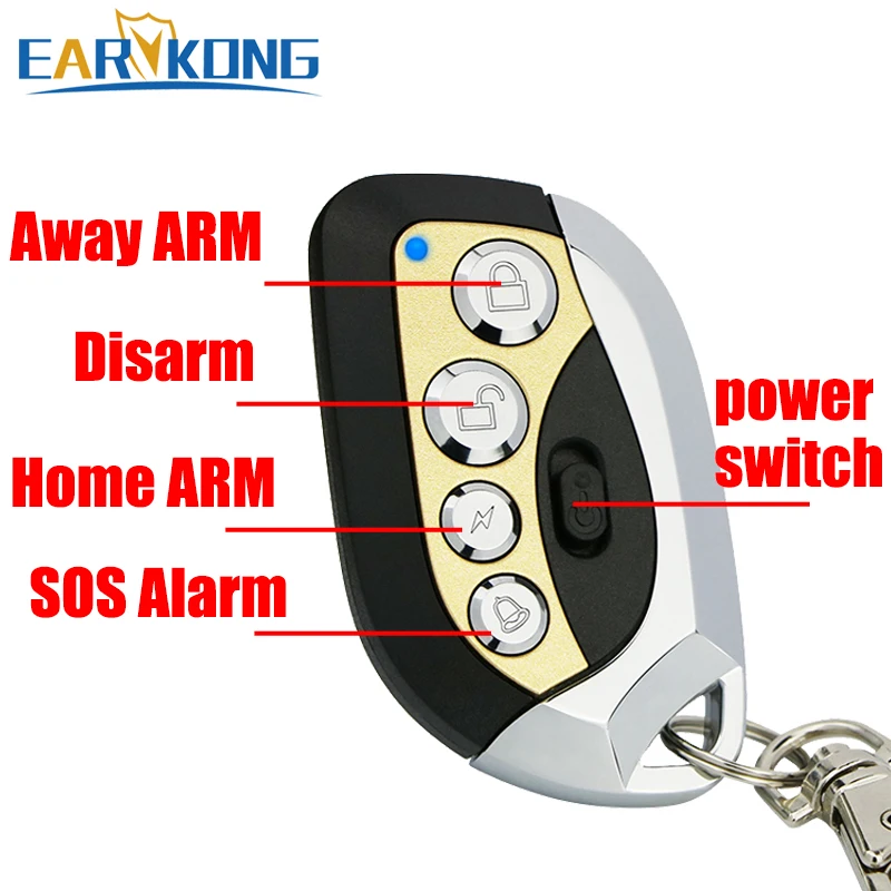 Wifi GSM 433MHz Home Burglar Security Alarm แบบไร้สายเครื่องตรวจจับ RFID Touch คีย์บอร์ดอุณหภูมิความชื้น Alexa