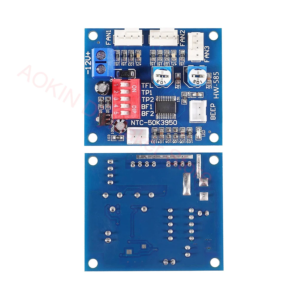 DC12V 4-Wire PWM PC Fan Temperature Control Manumotive Fan Speed Controller Module CPU High-Temperature Alarm with Buzzer