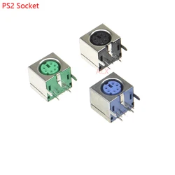 2/5PCS PS2 Keyboard Socket Female Jack Connector 6P/6 Pin PS-2 Mouse Socket 6Pin purple green black