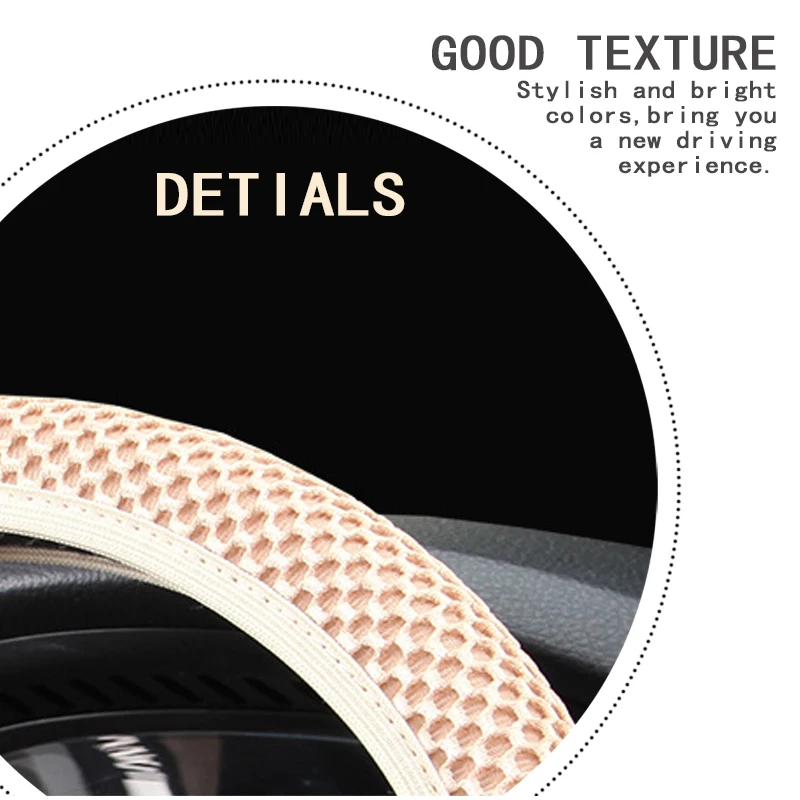 Four Seasons 38cm Car Steering Wheel Cover Breathable Protector for Skoda Octavia A5 A7 2 Rapid Fabia Yeti Superb Mini Cooper