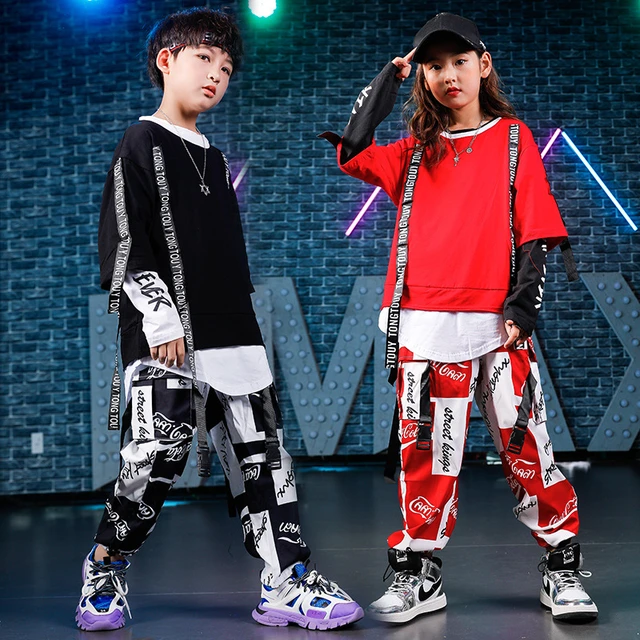 New Korean Top Pants Jazz Suit Children Hiphop Dance Clothes Boys Girls Hip Hop Costumes Kids Street Dance Outfit AliExpress