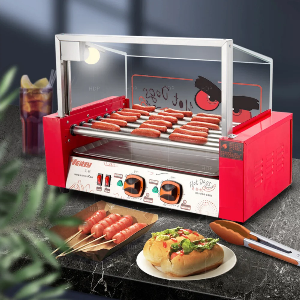 Máquina de salchichas de siete palos, WY-007, máquina de salchichas de jamón, perritos calientes, 7 tubos