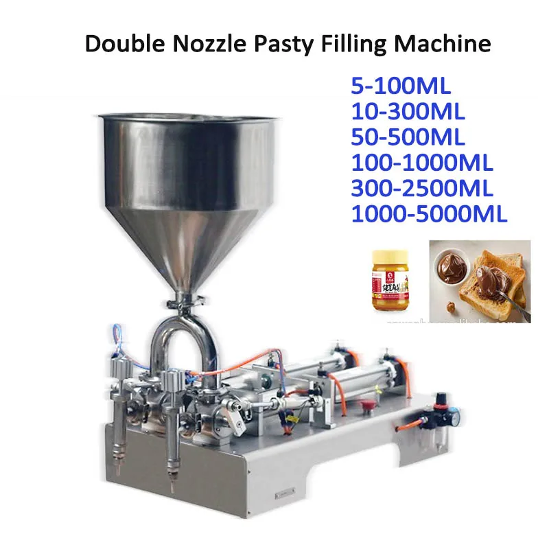 

30-300ML Double Head Pneumatic Liquid Shampoo Filling Machine Semi-Automatic Pneumatic Liquid Shampoo Paste Filling Machine