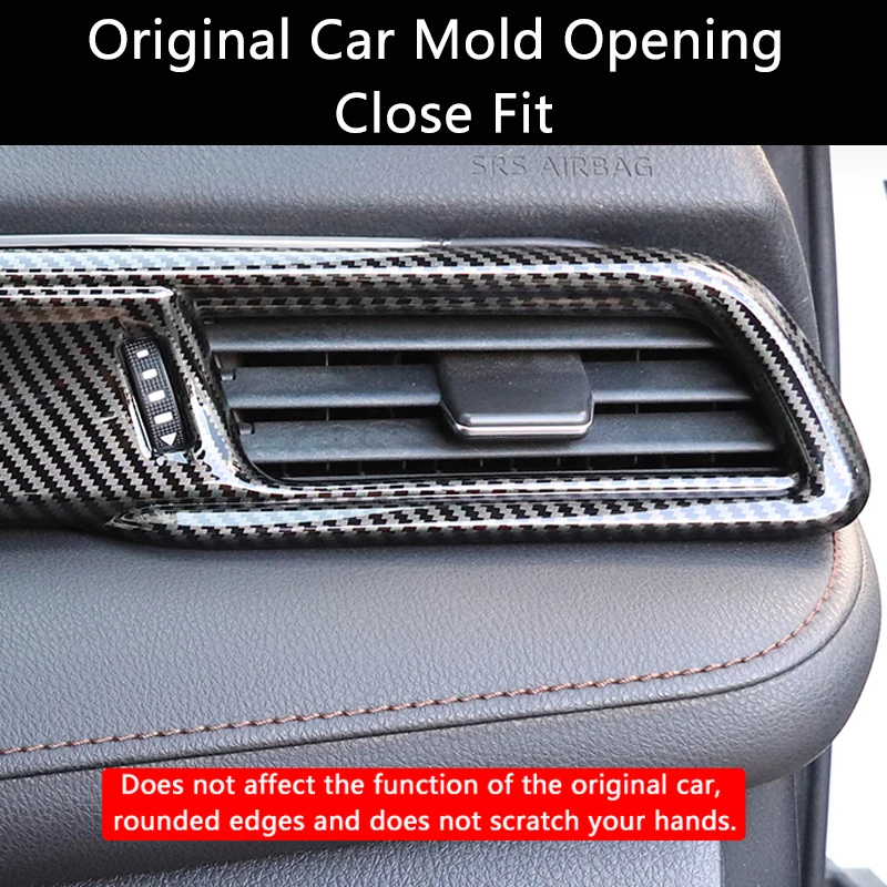 

QHCP Car Molding Dashboard Air Vent Panel Trims Left Side Air Outlet Frame Decorative Sticker For Toyota Camry 18-21 Accessories