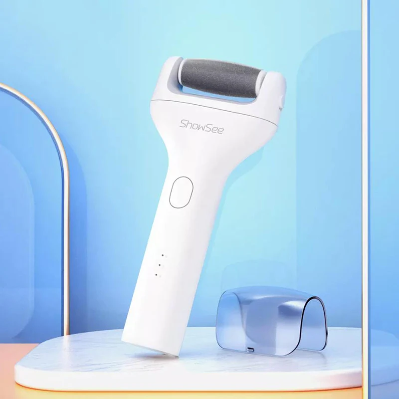 Removedor elétrico de calos do pé showsee, ferramenta para pedicure, para remoção de calos, salto de moagem, dura, seca, pele morta, cutícula, seco & molhado, ferramenta de cuidados com os pés