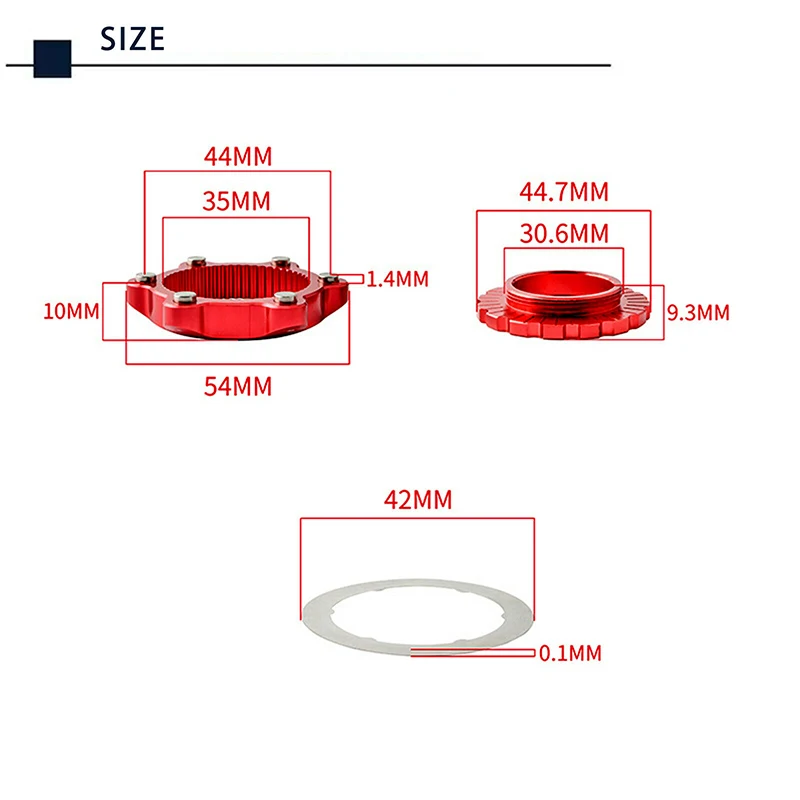 BUCKLOS Bicycle Center Lock To 6-Hole Adapter Mountain Bike Hub Center Lock Conversion MTB Disc Brake Rotor Adapter Brake Part