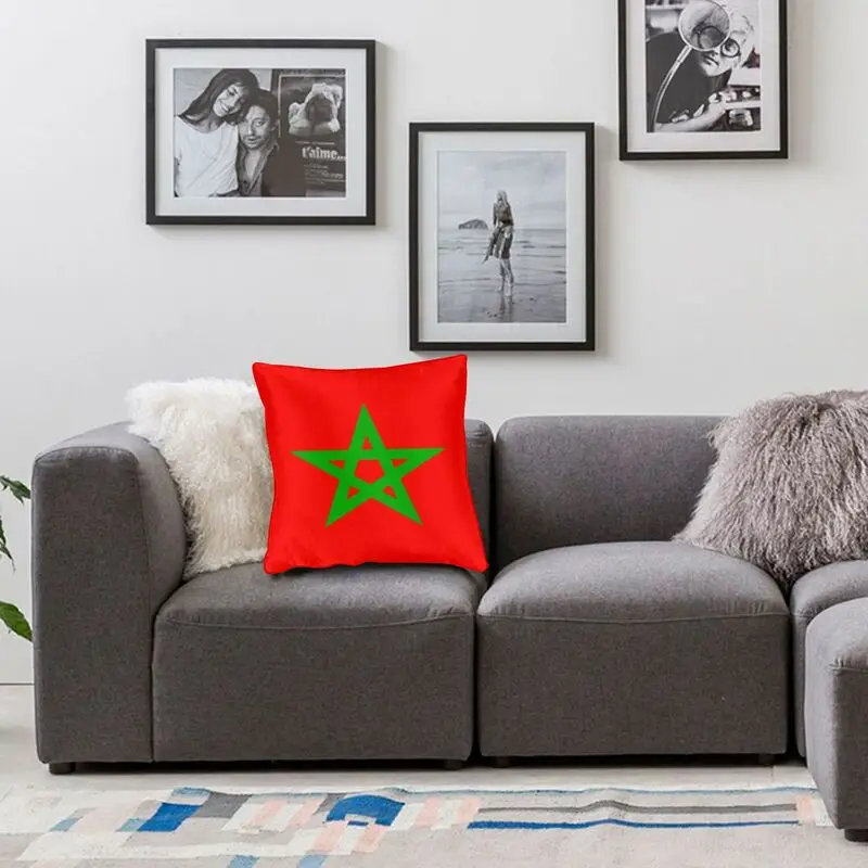 Flaga maroka obicia na poduszki dwustronny nadruk marokański patriotyczny poduszka podłogowa Case na sofę spersonalizowana poszewka Home Decoration