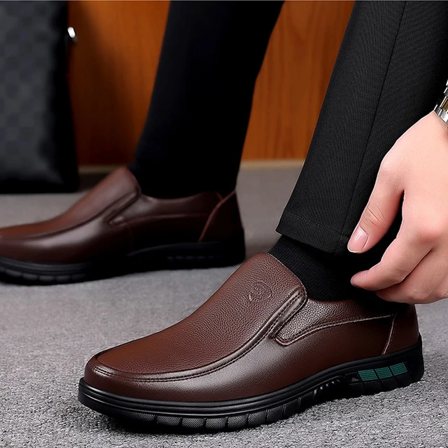 Men Loafers Genuine Leather Shoes Men Shoes Brands Genuine Leather Genuine Aliexpress