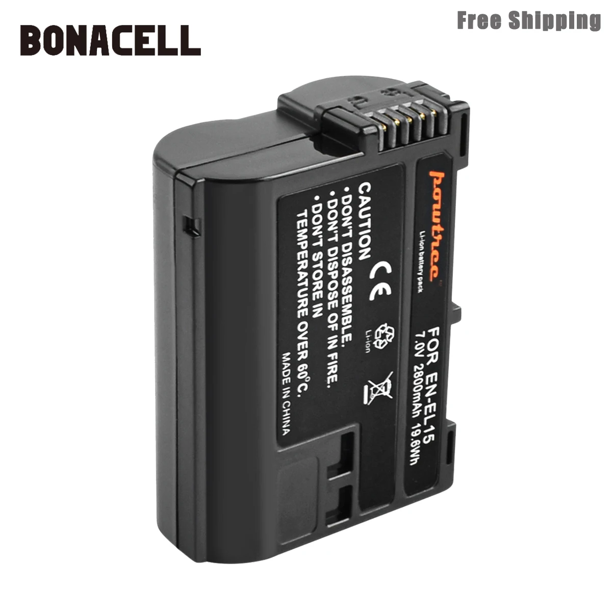 Bonacell 2800mAh EN-EL15 ENEL15 EN EL15 بطارية الكاميرا لنيكون DSLR D600 D610 D800 D800E D810 D7000 D7100 D7200 L50