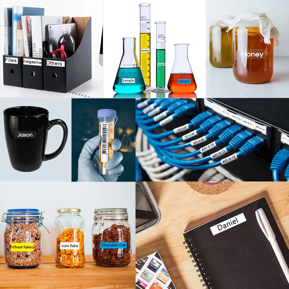 Cartuchos para marca de rótulo com 18 cores