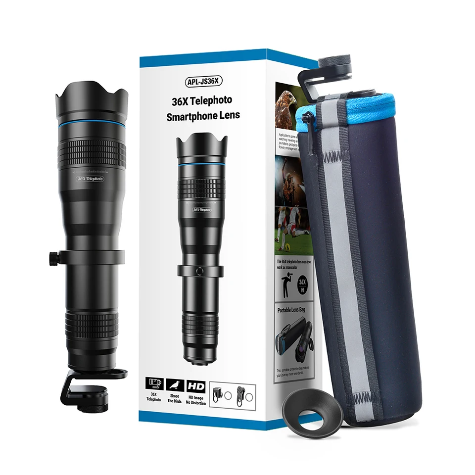 APEXEL optic phone mobile camera lens 36x telephoto telescope lens
