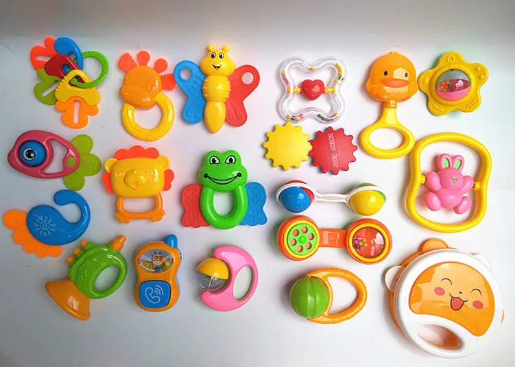 Early Educational Babies Grab Shaker Hand Development Teether Toy For Newborn Baby Rattle Toy Infant Shaker Teether Rattles Toys