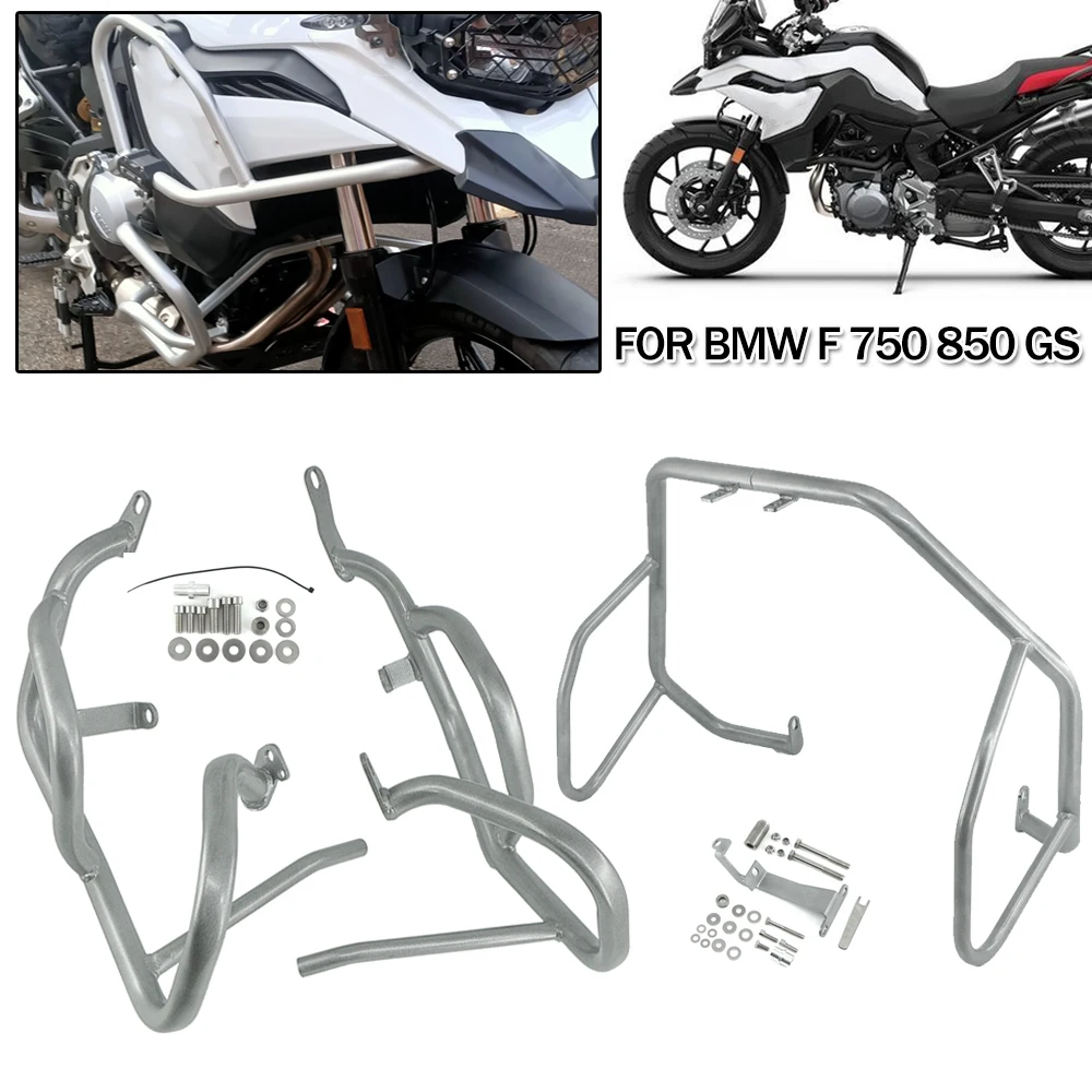 

Motorcycle Engine Guard Crash Bars Bumper Upper Lower Fairing Frame Protector For BMW F750GS F850GS 2018-2020 2021 F 750 850 GS