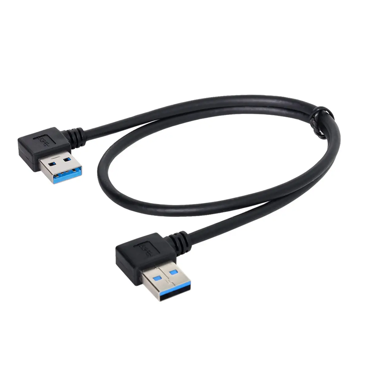 Zihan-Cable de extensión USB A, USB 3,0, tipo A, macho, 90 grados, ángulo izquierdo A USB 3,0, tipo A, ángulo recto