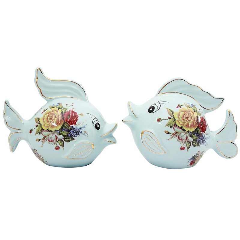 

EUROPE LUXURY CUTE CERAMIC LOVER KISS FISH MODEL ANIMAL ORNAMENT HOME OFFICE DECORATIVACCESSORIES CRAFTS LIVINGROOM WEDDING GIFT