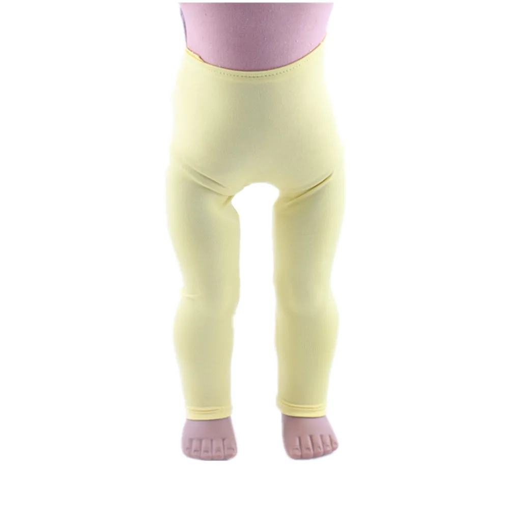Doll Clothes Solid Color Leggings Casual For 18 Inch American Doll 43cm Baby Doll Clothes, Generation, Gift This is a DropShip