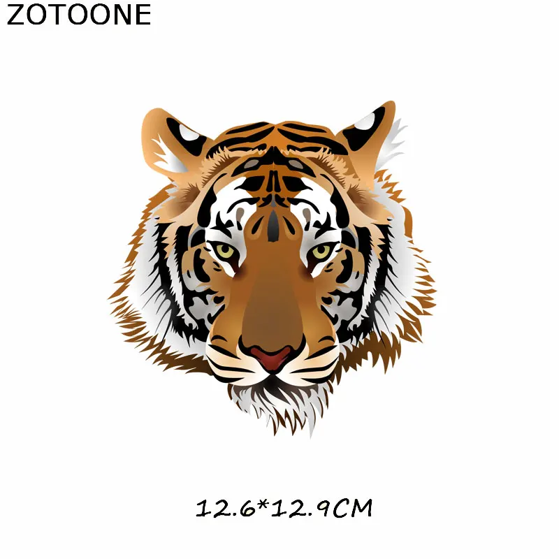 Adesivi per abbigliamento ragazzo tigre ferro sulle toppe Patch per trasferimenti di calore fai da te per vestiti ragazzo ragazza t-shirt Appliques