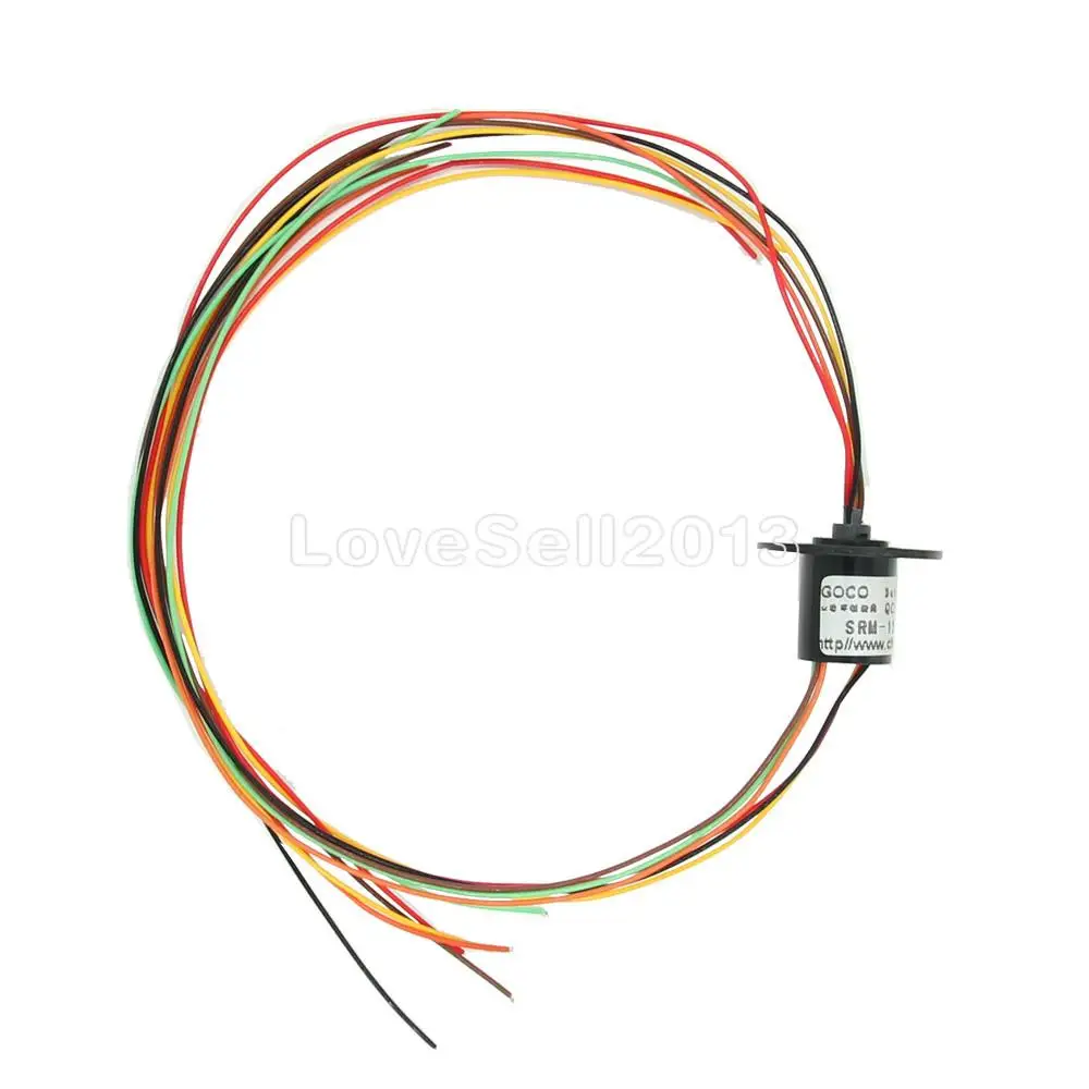 12.5mm 300Rpm 6 Wires CIRCUITSx2A Capsule Slip Ring AC 240V for Monitor Robotic