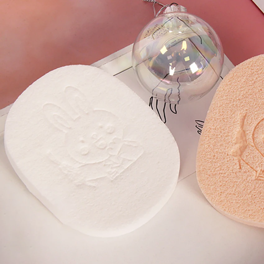 2 قطعة/المجموعة PVA لينة ماكياج إزالة مسحوق نفخة ، قابلة لإعادة الاستخدام ماكياج الإسفنج رفرفة ، غسل الوجه التجميل نفخة الوجه أدوات تنظيف