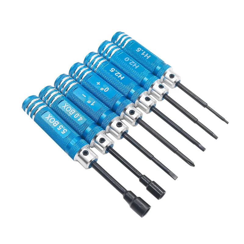 7pcs Hex screw driver tool kit For RC helicopter Car BK Red blue black for Rc Toys 450 Rc Drone