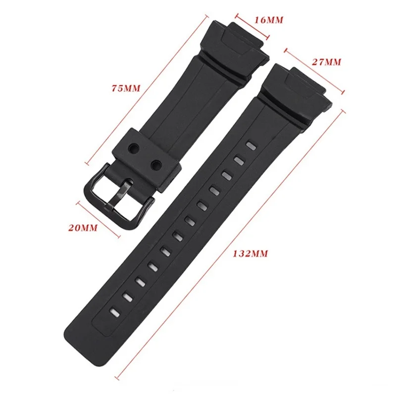 Resina Watch Strap para Casio, G Shock, G100, G-200, G-101, G-2310, G-2300, G-2300, GW-2310, Sport Diving Wristband, Homens e Mulheres