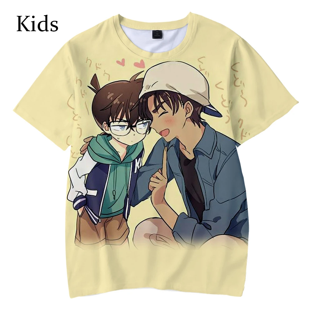 

Popular 3D Detective Conan Kids Tees Suitable boys girls Harajuku Short Sleeve Summer Tees Hip Hop children's casual T shirt