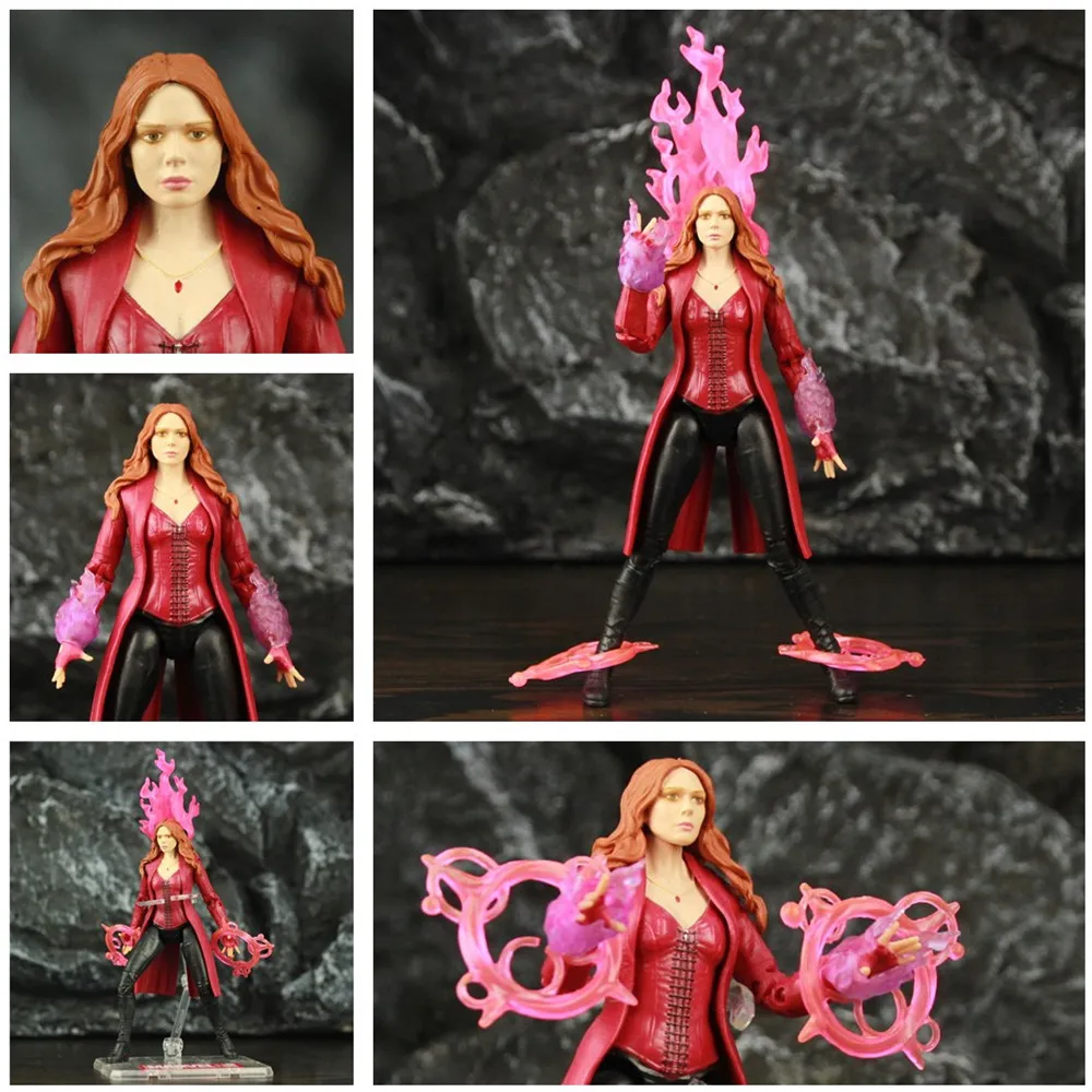 

Marvel Scarlet Witch 6" Movie Action Figure Wanda Django Maximoff Heroine Avenger 4 Endgame Legends ZD Toys Elizabeth Olsen Doll