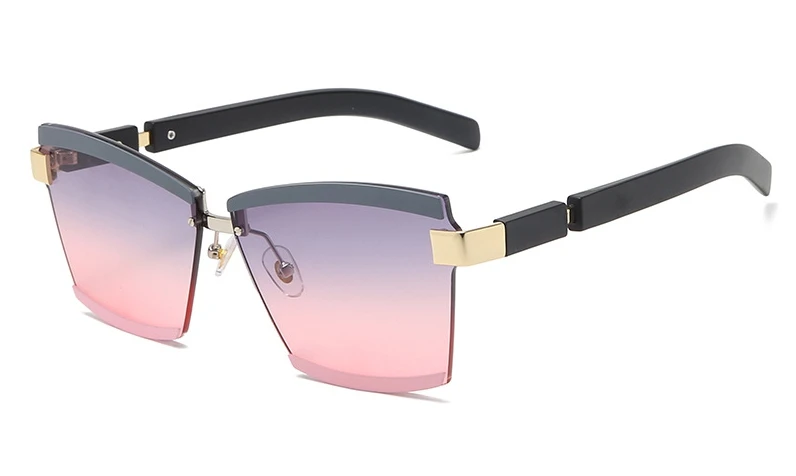 47391 randlose Platz Luxus Sonnenbrille Marke Designer Männer Frauen Fashion Shades Uv400 Vintage Gläser – Detail 14