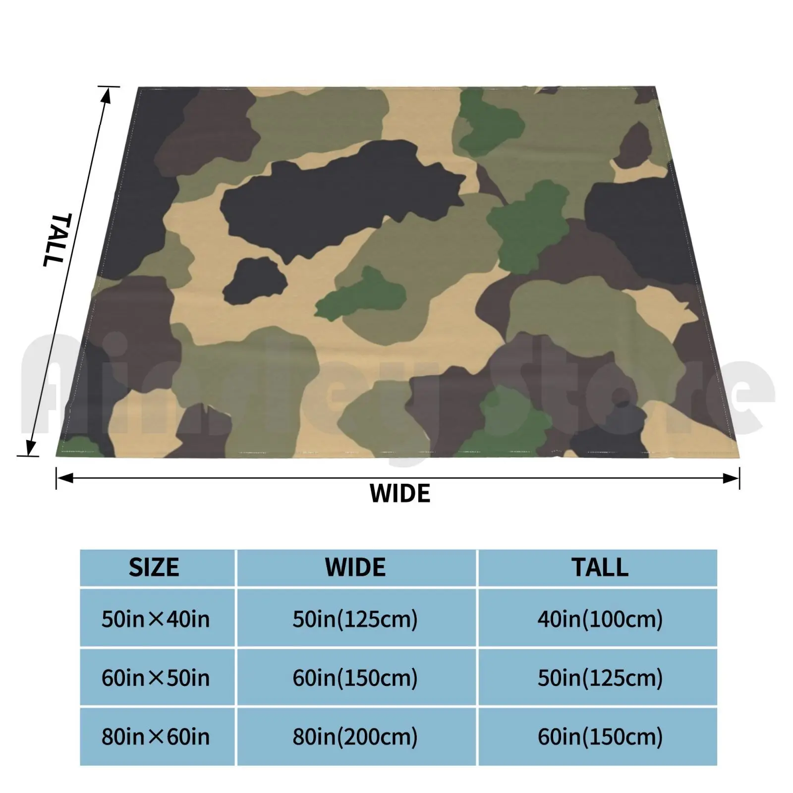 Desert Cammo Style Blanket Fashion Custom Cammo Camouflage Army Forces Green Manoeuvres Desert