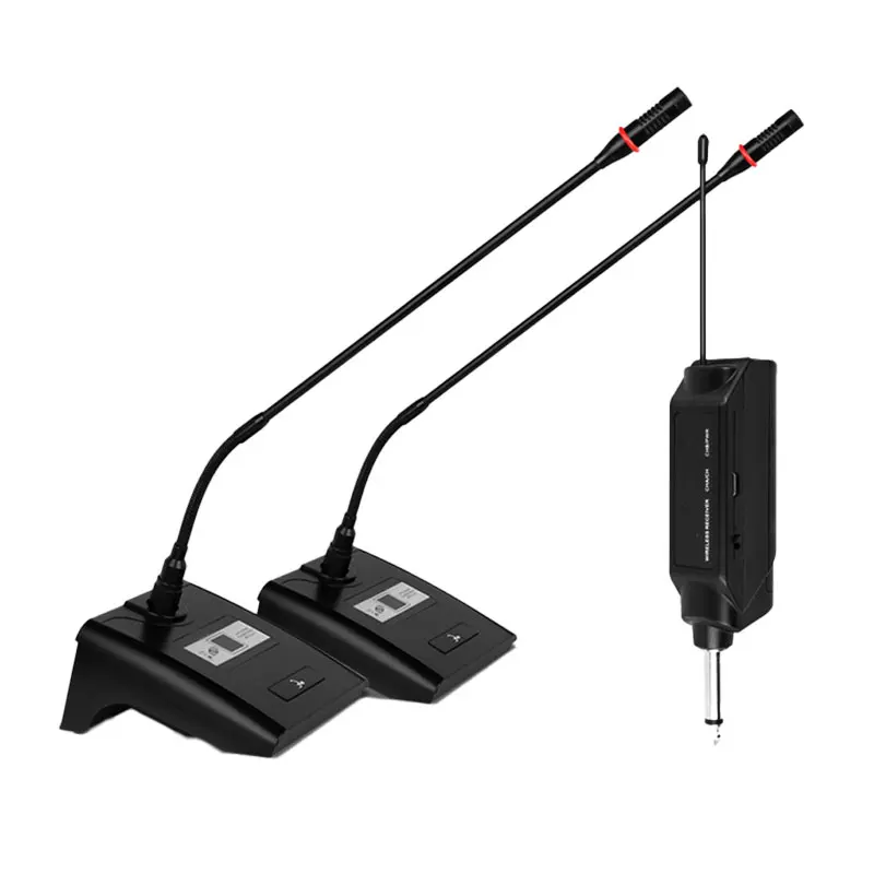 

Wireless Conference Microphone, 30 Adjustable Frequencies, Rechargeable, Plug And Play, Suitable For Lectures,Broadcasting