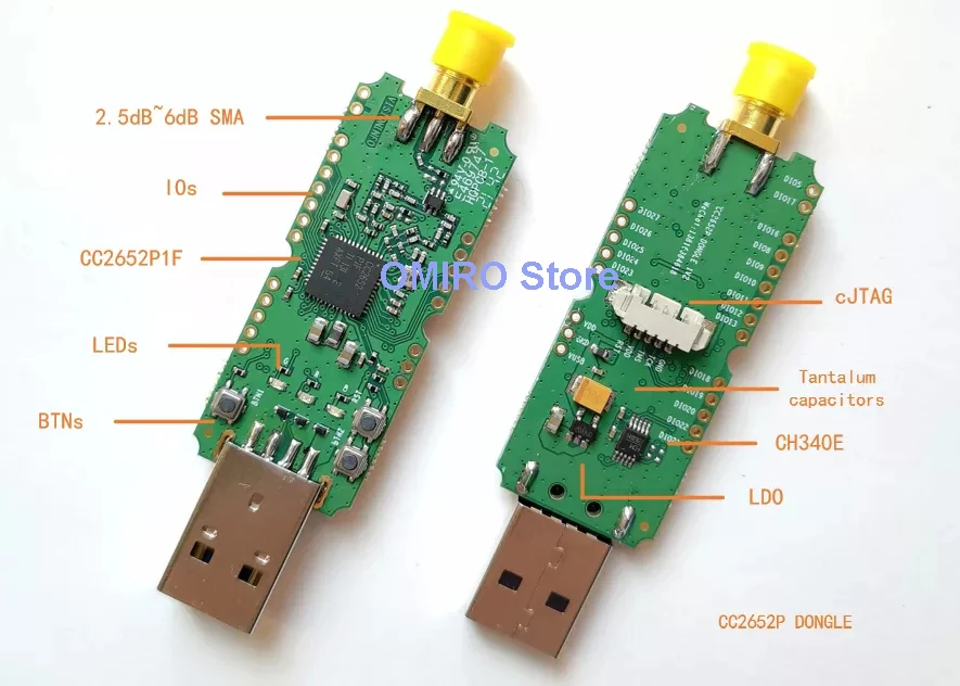 CC2652P Dongle Zigbee2MQTT ZHA Coordinator Home Assistant BLE Thread USB Dongle Stick