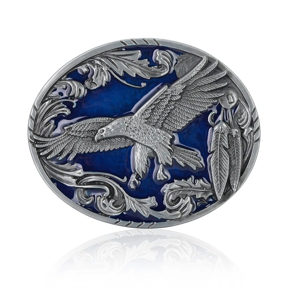 Western cowboy zinc alloy yearning for freedom eagle attitude buckle